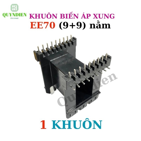 Khuôn biến áp xung EE70 Nằm (9+9 chân)