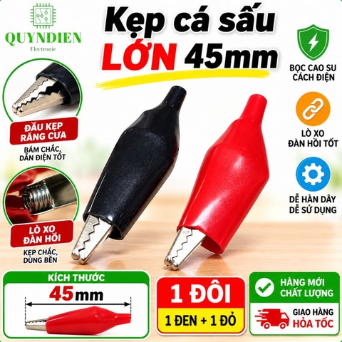 Kẹp cá sấu - Loại LỚN 45mm