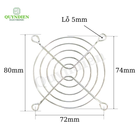 Tấm lưới bảo vệ quạt tản nhiệt 8x8cm