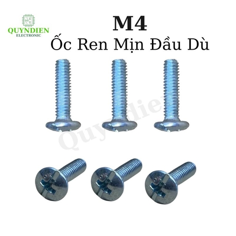 Ốc Vít Đầu Dù Ren Mịn M4x17mm M4x22mm - Túi 100 Con