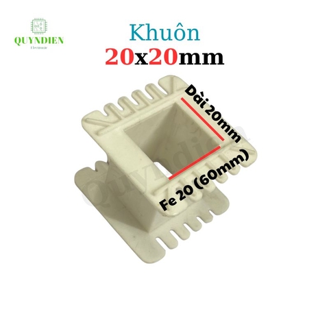 Khuôn nhựa quấn biến áp Fe silic 20x20mm