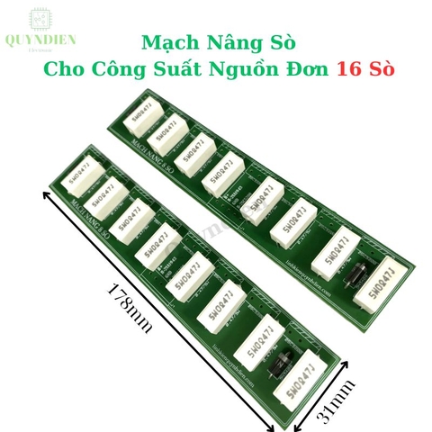 Mạch nâng sò công suất dùng cho nguồn đơn ( mạch thêm 16 sò 2 kênh )