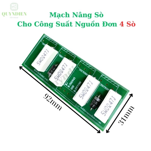 Mạch nâng sò công suất dùng cho nguồn đơn ( mạch thêm 4 sò 1 kênh)
