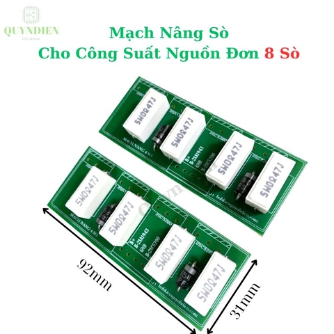 Mạch nâng sò công suất dùng cho nguồn đơn ( mạch thêm 4 sò 2 kênh)