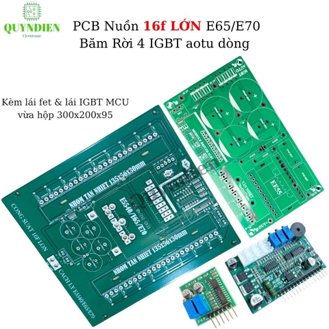 PCB nguồn 16f LỚN E65/E70 + Băm rời 4 IGBT + lái MCU 4 chế độ, aotu nguồn nước