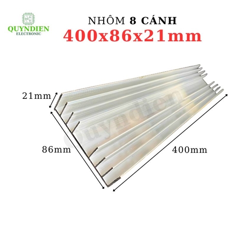 Nhôm tản nhiệt 8 Cánh 400x86x21mm