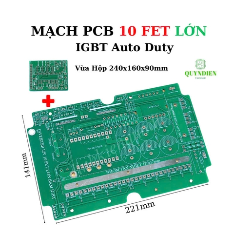 PCB bo mạch kích điện 10 fet LỚN băm IGBT + Kèm Dao động KA3525