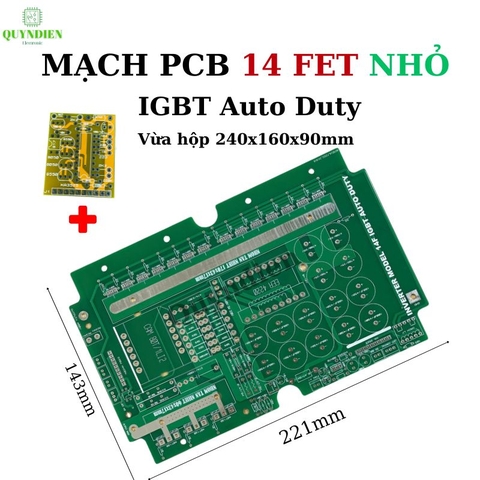PCB bo mạch kích điện 14 fet nhỏ cách li băm IGBT + Dao động (sợi thủy tinh FR4)