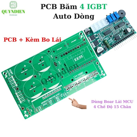 PCB mạch Băm rời 4 IGBT auto dòng + Module lái IGBT 4 chế độ