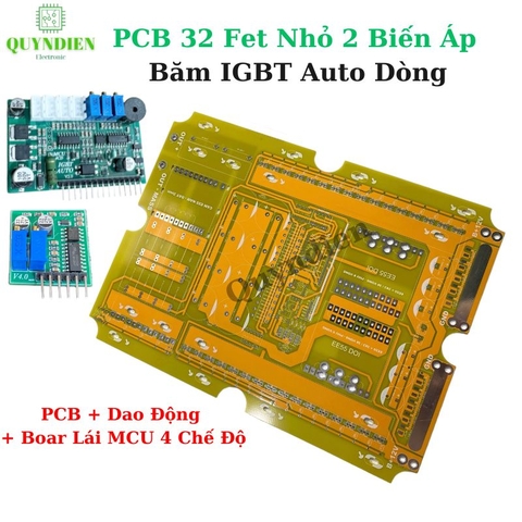 PCB mạch 32 fet 2 biến áp EE55 Băm IGBT auto nguồn nước KÈM dao động 6 Chân KA3525 + Lái MCU 4 Chế độ