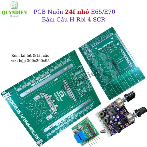 Combo PCB Nguồn INVERTER 24 FET Nhỏ + Mạch Băm Cầu H Rời + Bo Lái 3 Chế Độ KA3525