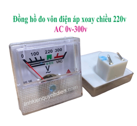 Đồng hồ đo vôn kế xoay chiều 220v loại Lớn, Nhỏ
