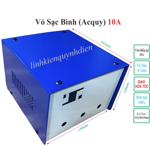 Vỏ biến áp cách ly vỏ máy sạc ắc quy 10A