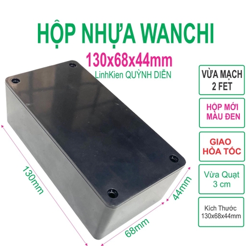Hộp Nhựa ABS WANCHI 130x68x44mm Màu Đen