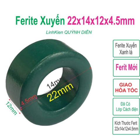 Xuyến Ferite biến áp xung D22 PC40 22x14x12x4.5mm