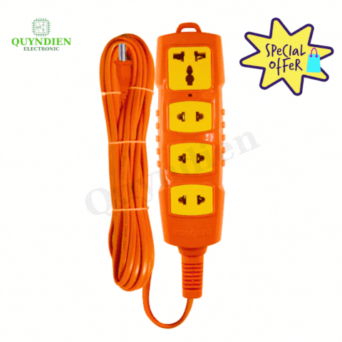 Ổ Cắm Siêu Chịu Tải 4S-3000W-5m Chắc Chắn An Toàn Dây Dài Cho Mọi Thiết Bị Điện