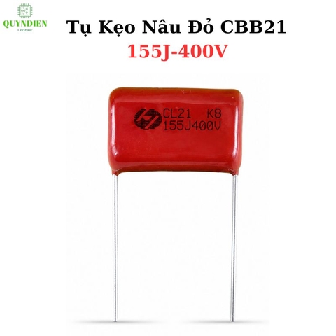 Tụ Kẹo Nâu Đỏ CL21 155J 400V