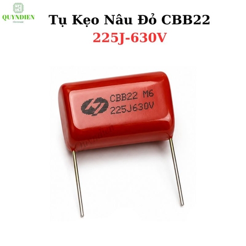 Tụ Kẹo Nâu Đỏ CBB22 225J 630V
