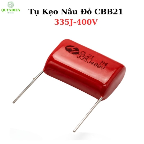 Tụ Kẹo Nâu Đỏ CL21 335J 400V