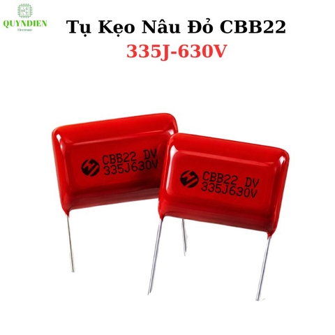 Tụ kẹo Nâu đỏ CBB22 335J 630V