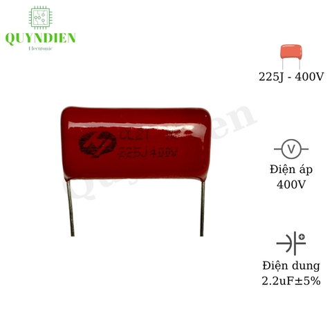 Tụ Kẹo Nâu đỏ CL21 225J 400V