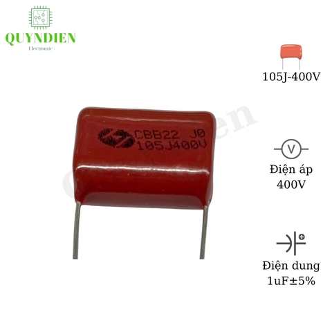 Tụ kẹo Nâu Đỏ CBB22 105J-400V