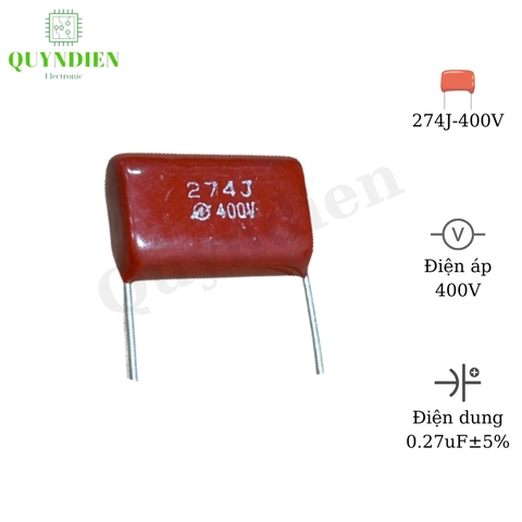 Tụ Kẹo 274j-400v 0.27uf chân 18mm