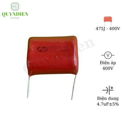 Tụ Kẹo nâu đỏ CBB22 475J-400V