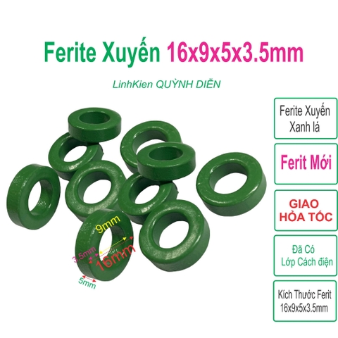 Combo 10 cái Lõi Ferit Xuyến 16x9x5x3.5mm