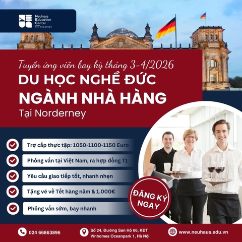 TUYỂN SINH DU HỌC NGHỀ ĐỨC – KỲ BAY THÁNG 3–4/2026
