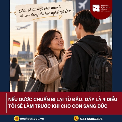 Cho con du học nghề Đức: 4 điều phụ huynh nên chuẩn bị từ sớm