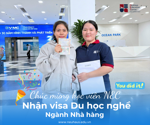 Chúc mừng học viên NEC nhận visa du học nghề tại Leipzig