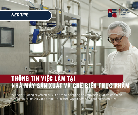 Chương trình việc làm tại CHLB Đức trong nhà máy sản xuất và chế biến thực phẩm
