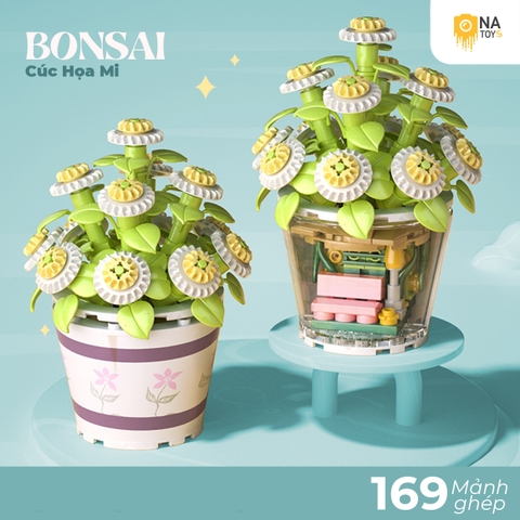 Xếp Hình Chậu Cúc Hoạ Mi