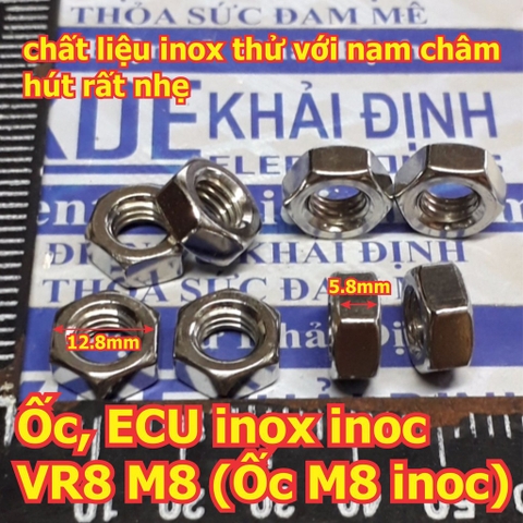 Đai Ốc tán vặn ECU Eru inox inoc thông dụng VR2 ~ VR8 GB52 M2 M2.5 M3 M4 M5 M6 M8  kde0423