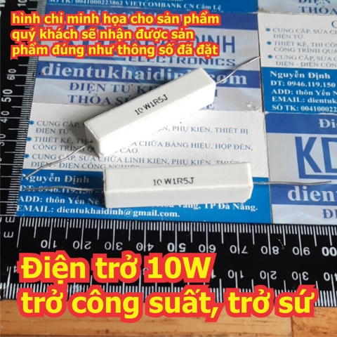 điện trở sứ xi măng trở công suất trắng 10W 1.5~200KR 1.5~20Kohm 1.5~20KΩ kde4215