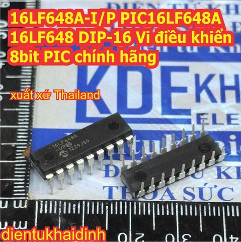 16LF648A-I/P PIC16LF648A 16LF648 DIP-16 Vi điều khiển 8bit PIC chính hãng kde0531