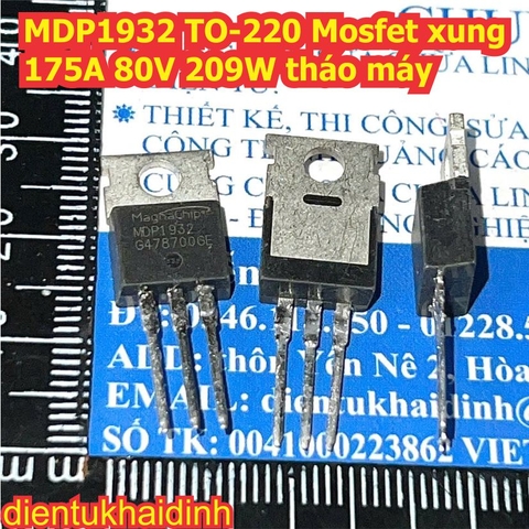 MDP1932 TO-220 Mosfet xung 175A 80V 209W tháo máy kde0056