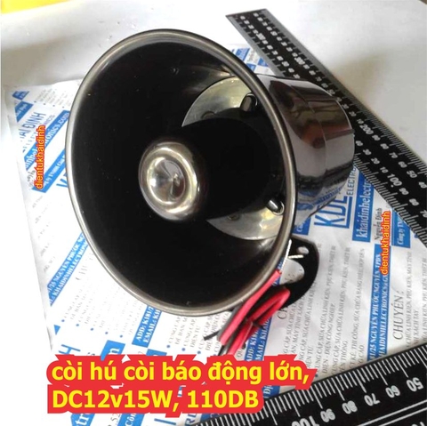 Còi hú còi báo động lớn DC12v 15W ES-626 110DB kde0270