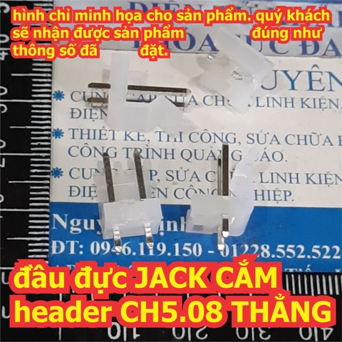 đầu đực JACK CẮM header CHÂN KẾT NỐI CH5.08, loại THẲNG 2p ~ 8p kde0573a