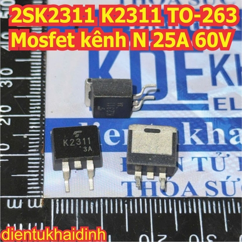 2SK2311 K2311 2SJ401 J401 TO-263 Mosfet kênh N, P 20A, 25A 60V kde0732
