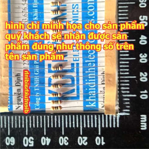 50 con Điện trở nhỏ 4 vạch màu 5% 0.25W 1/4W các loại từ 1 Ohm ~ 10M Ohm kde0851