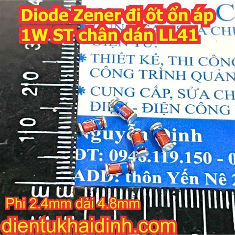 Diode Zener đi ốt ổn áp 1W ST chân dán LL41 ZM4728A 4728 3.3V 4733 5.1V 4735 6.2V 4736 6.8V 4737 7.5V 4738 8.2V kde0962