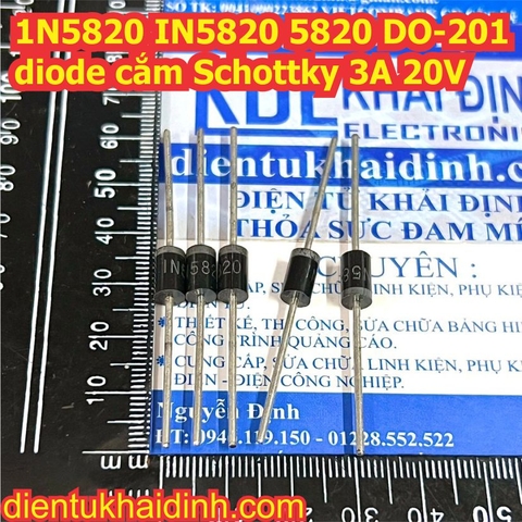 1N5820 IN5820 5820 DO-201 diode cắm Schottky 3A 20V kde0994