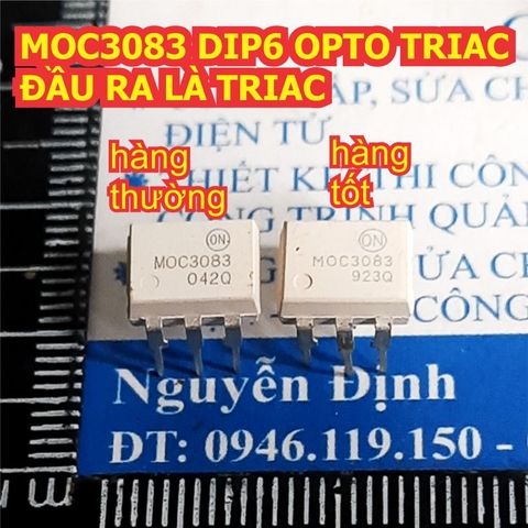 MOC3083 DIP6 OPTOTRIAC, ĐẦU RA LÀ TRIAC hàng thường / tốt kde1218