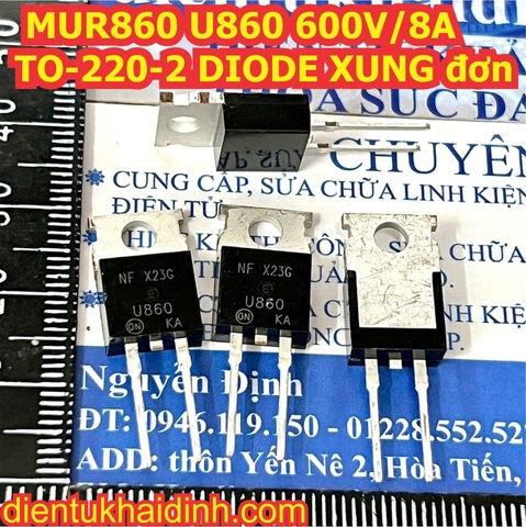 MUR860 U860 600V/8A TO-220-2 DIODE XUNG đơn kde1367