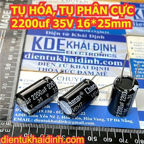 TỤ HÓA, TỤ PHÂN CỰC 2200uf 35V KDE1819