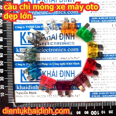 cầu chì dẹp lớn DÙNG TRONG OTO.... 1A 2A 3A 4A 5A 7.5A 10A 15A 20A 25A 30A 35A 40A 32V kde1887