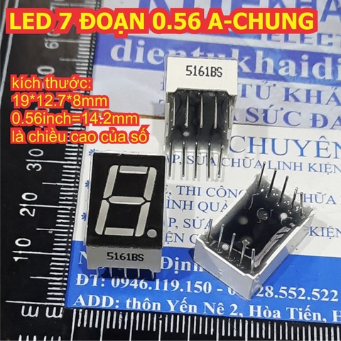 LED 7 ĐOẠN thanh 0.56 A-CHUNG dương chung màu đỏ 5161BS kde1965