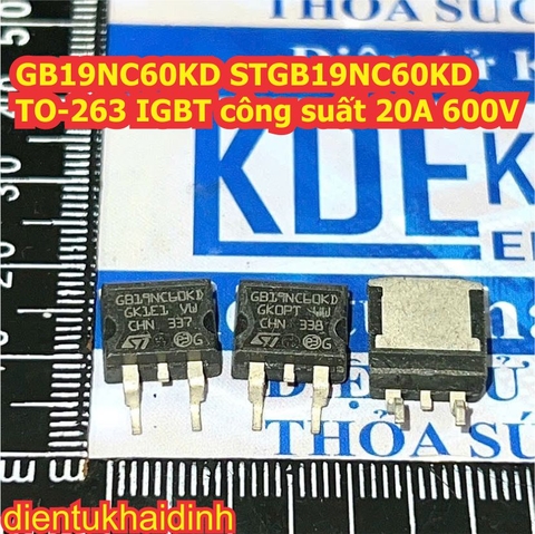 GB19NC60KD STGB19NC60KD 19NC60 TO-263 IGBT công suất 20A 600V kde1983